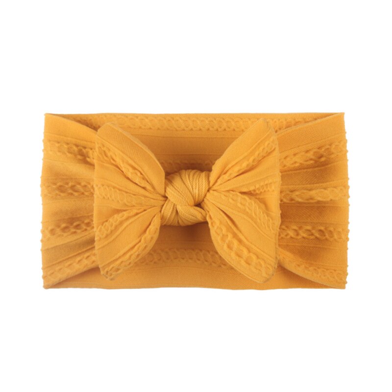 1Pcs Floral Bows Baby Headband Dot Bowknot Hairband Baby Girl Headbands nylon chiffon Kids Hair Band Girls Hair Accessories: 07