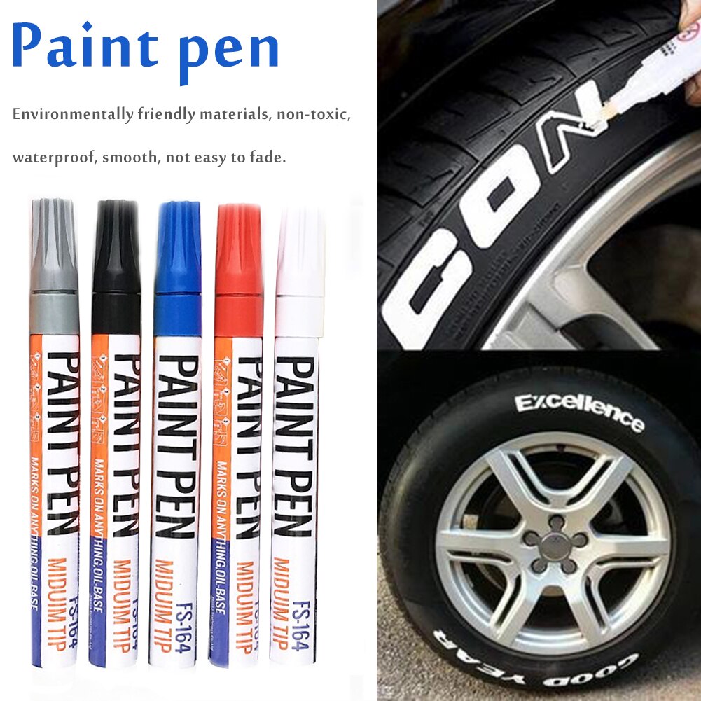 Car Tire Paint Marker Pen Touch Pen Graffiti Pen Sign Waterproof Office Stationery Water Based Premium Markers Fill