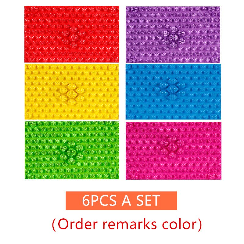 Multi-funktion Akupunktur Reflexzonenmassage Fuß Massagegerät Therapie matt Massage Pad Kappe Druck Durchblutung Platte matt Massagegerät: 6Stck