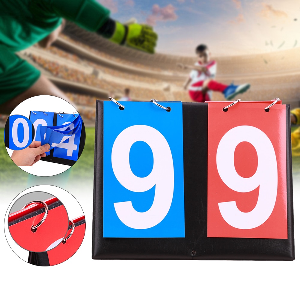 Portable Scoreboard Counter Flip Badminton Competitions Basketball Manual Multi Sports Table Tennis Football 2 Digit Volleyball