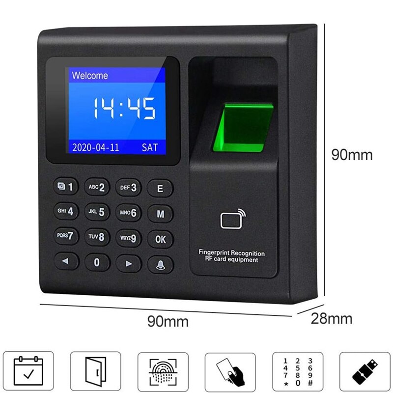 Biometric RFID Access Control System RFID Keypad USB Fingerprint System Electronic Time Clock Attendance Machine