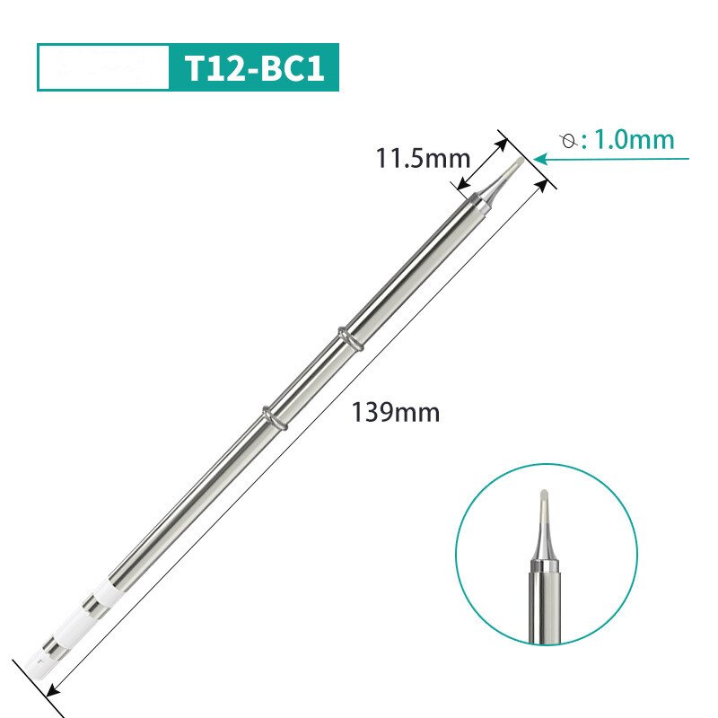 T12 K Series Soldering Solder Iron Tips T12-KL KF KR KU Series Iron Tip for Hakko FX951 STC AND OLED Electric Soldering Iron: T12-BC1