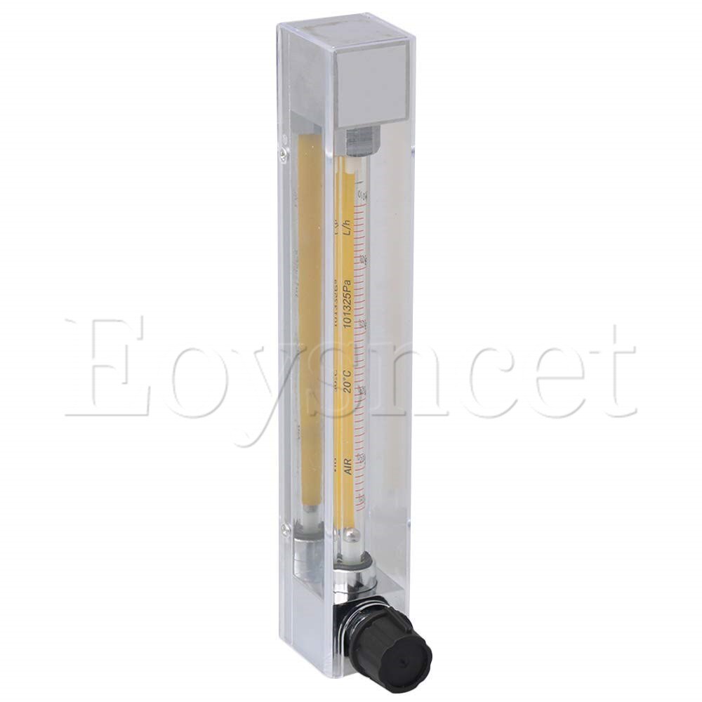 4.1x1.3x9.3" Acrylic LZB-6 Oxygen Flow Meter 80-1000 LPH Air Gas Flow Measuring Instrument fit 10mm Hose