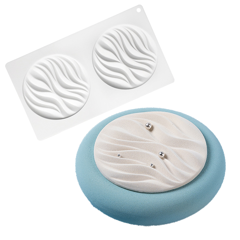 SHENHONG herramientas de decoración de Mousse de repostería moldes de pastel de textura Circular molde de silicona suministros de cocina molde para hornear postre francés