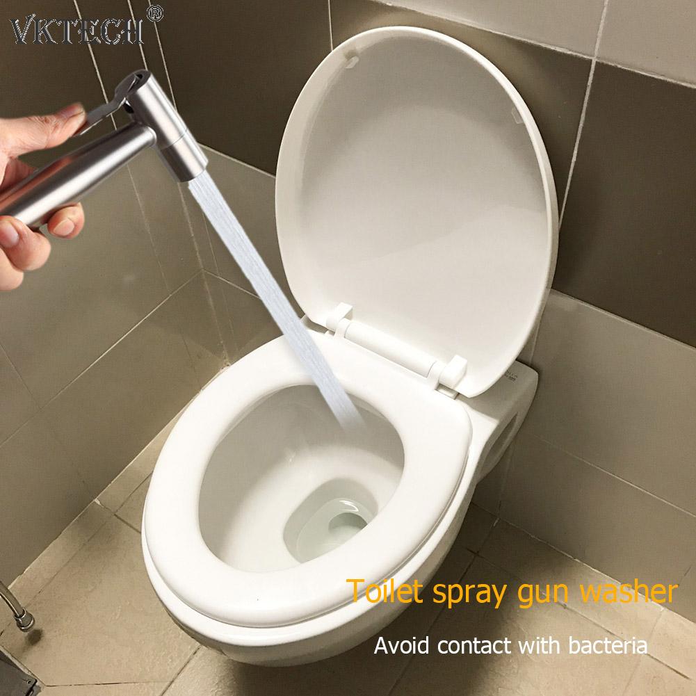 Handheld Bidet Sproeier Set Rvs Zelfreinigende Rinser Douchekop Bidet Kraan Voor Badkamer Handspuit