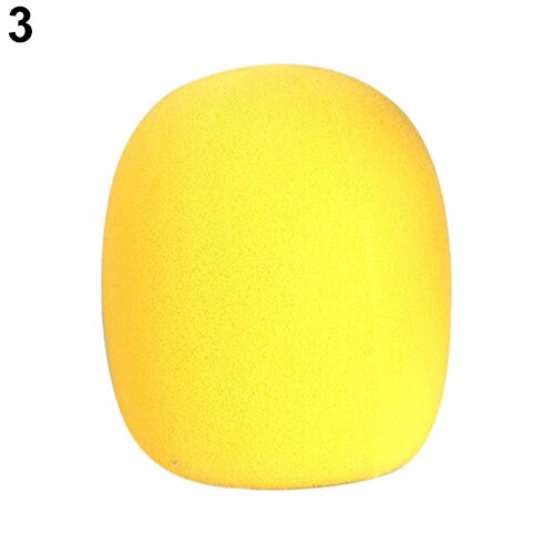 Herbruikbare Verdikking Microfoon Spons Deksel Foam Bal Type Mic Voorruit 5 Kleuren Ktv Dj Winddicht Wasbaar Mic Mouw: YELLOW