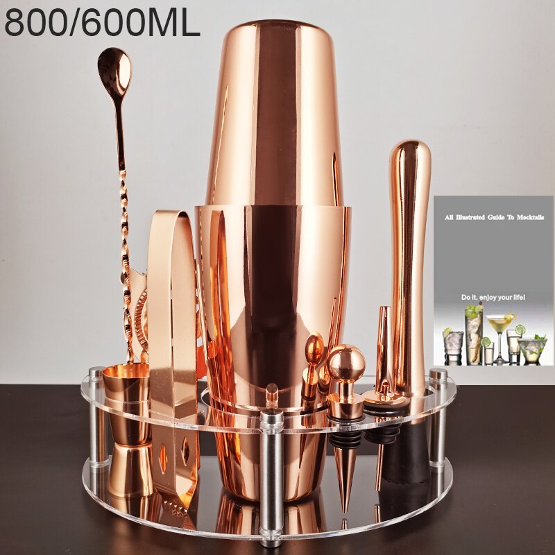 Martini Trinken Boston Edelstahl Shaker Home Bar Werkzeuge 800/750/600/450ml Cocktail Shaker Set bartender Kit Stehen: RG 800 600ML TM
