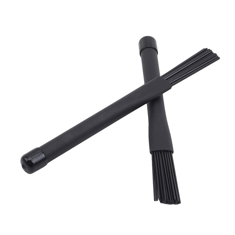 2 uds escobillas para Batería de Jazz, palo de tambor de cerdas de nailon retráctiles, baquetas de percusión, accesorios musicales con asas de goma