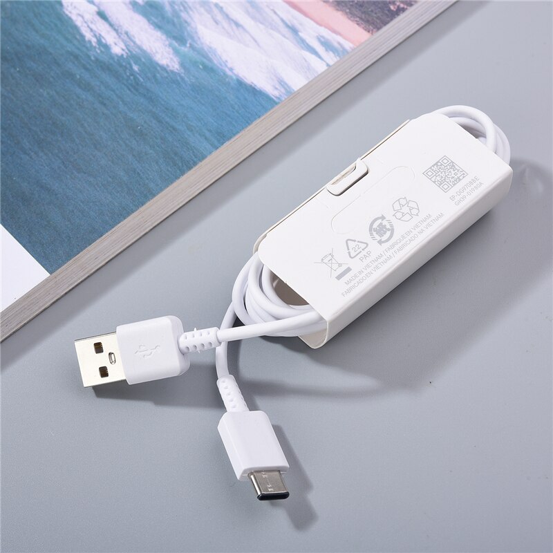 Original USB 3,1 USB Typ-C Schnelle Ladung Datenkabel Für Samsung Galaxis S21 S20 S10 S9 S8 Plus Hinweis 20 10 9 8 A72 A52 A32 A52 71: Weiß / 200cm