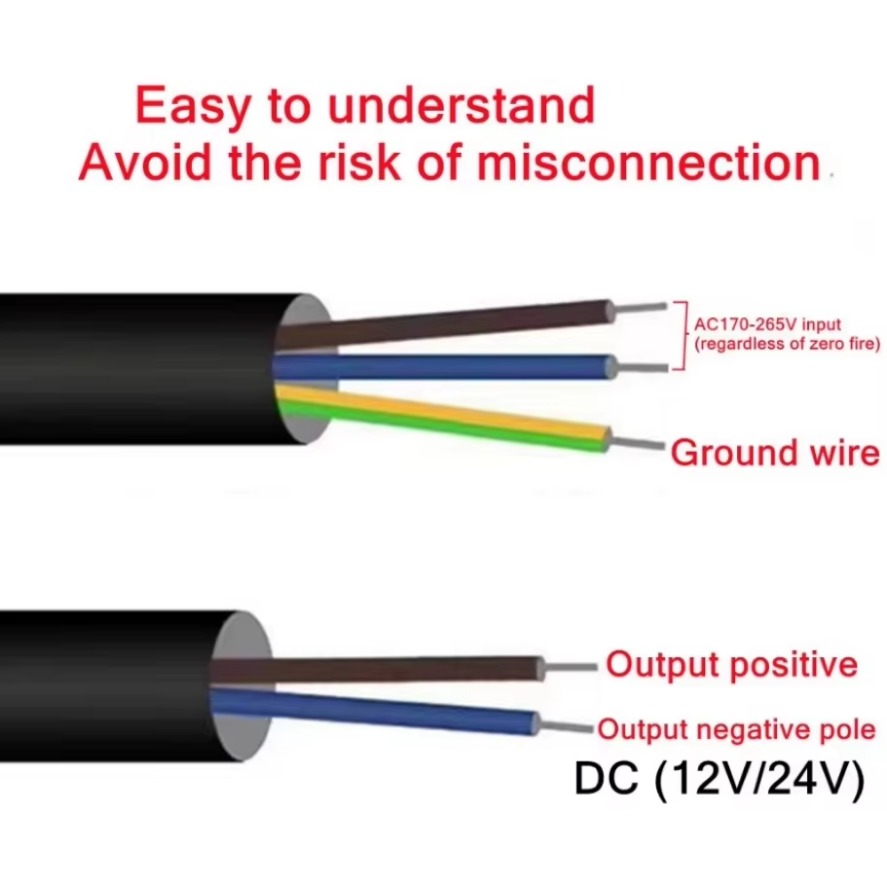 Vandtæt strømforsyning til belysningstransformator  ip67 ip68 ac220v til  dc 12v 24v -driver 100w 200w 300w 400w 500w udendørs adapter