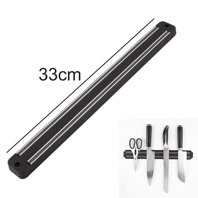 Magnetisk knivholder knivstativ oppbevaring for blokk veggfeste magnet knivholder 33/50cm kjøkkenredskaper arrangør: 33cm