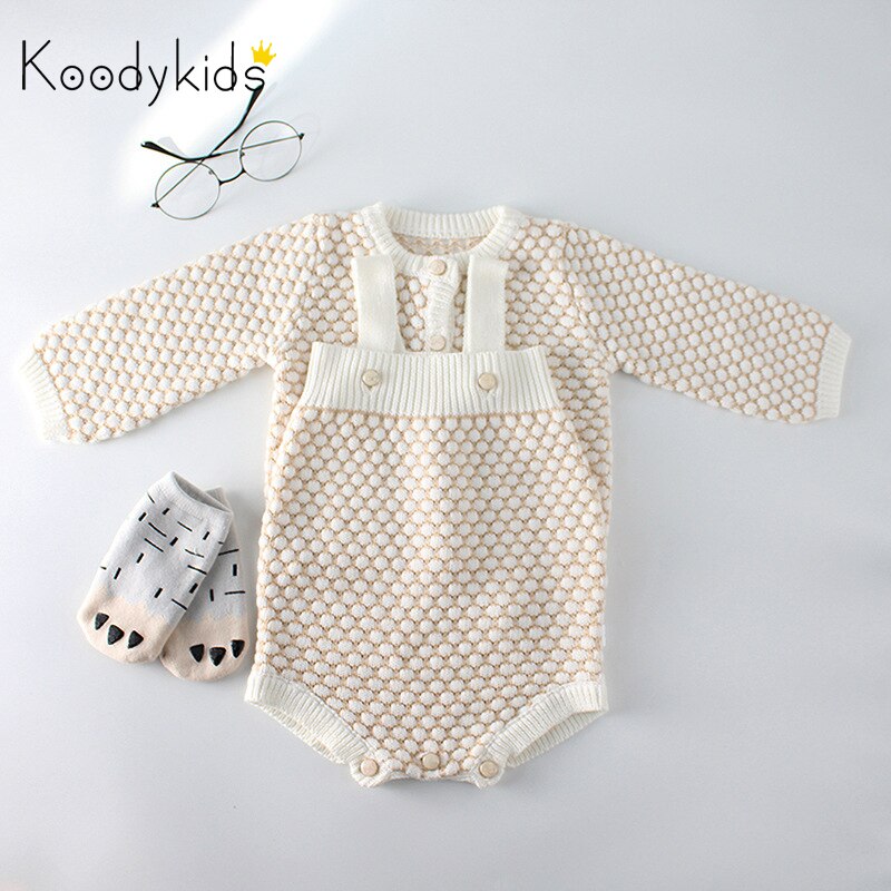 Koodykids Baby Mädchen Frühling Herbst Gestrickte Karosserie betroffen zur Seite fahren Mantel Verbunden zur Seite fahren Baby Mädchen betroffen Strampler