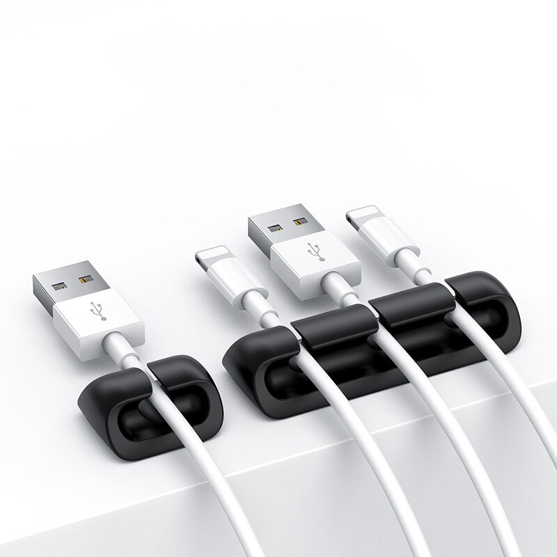 Cable Organizer Management Wire Holder Flexible USB Cable Winder Tidy Silicone Clips For Mouse Keyboard Earphone Protector