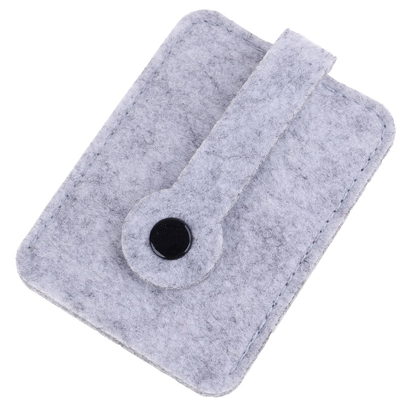 1PCS Men Women Woolen Felt Keychain Holder Pocket Car Key Wallet Purse Keys Organizer Pouch Case Bag: Gray