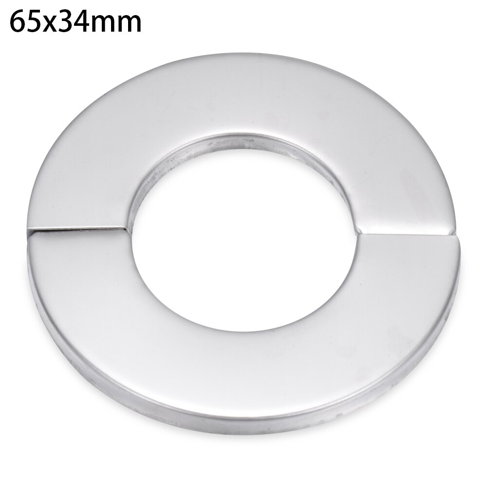 Self-Adhesive Shower Faucet Decorative Cover Stainless Steel Water Pipe Wall Covers Chrome Finish Bathroom Kitchen Accessories: 65x34x5mm