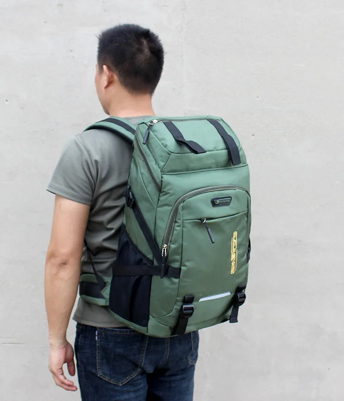60L/80L Two Sizes Travel Backpack Men Women Large Capacity Outdoor Luggage Bags Student Laptop Bag Camping Rucksack backpacks 가방: Clear