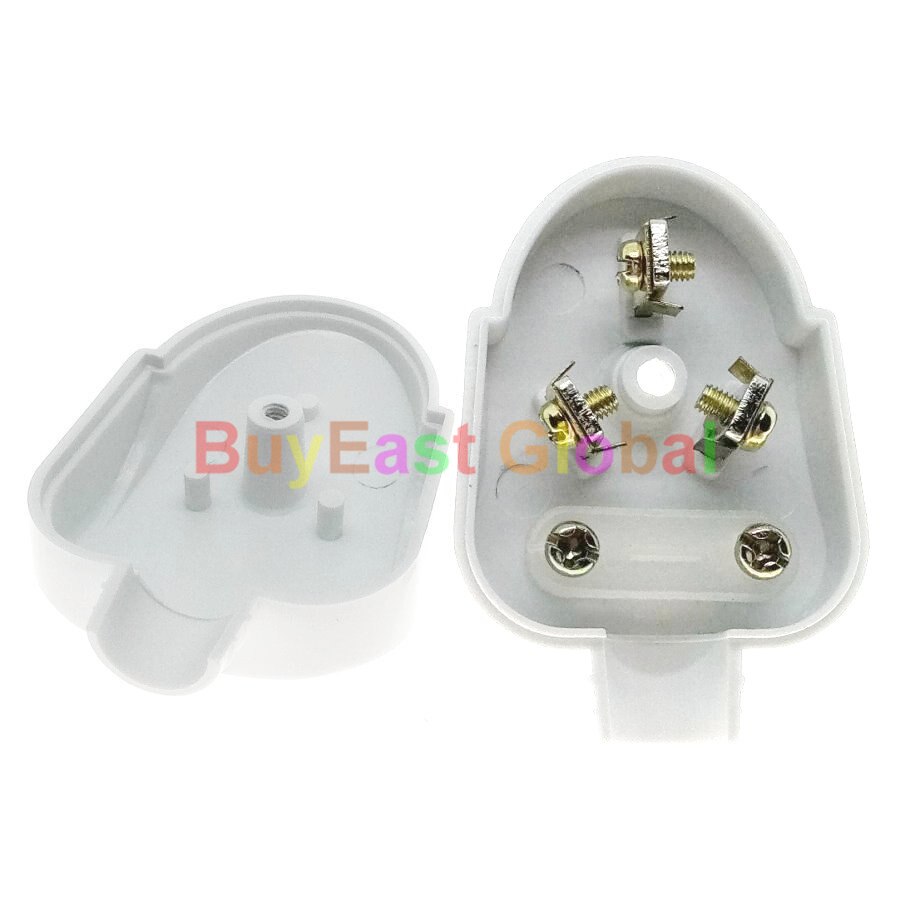 China Standard 3-Pin DIY Rewireable Power Plug AC100~250V 10A White Color