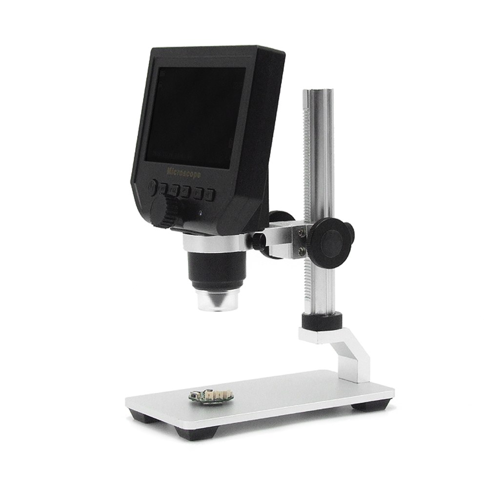 600x 4.3 " 3.6mp digitalt videomikroskop led förstoringsglas för underhåll av mobiltelefon qc/industriell/kollektionsinspektion +ställ