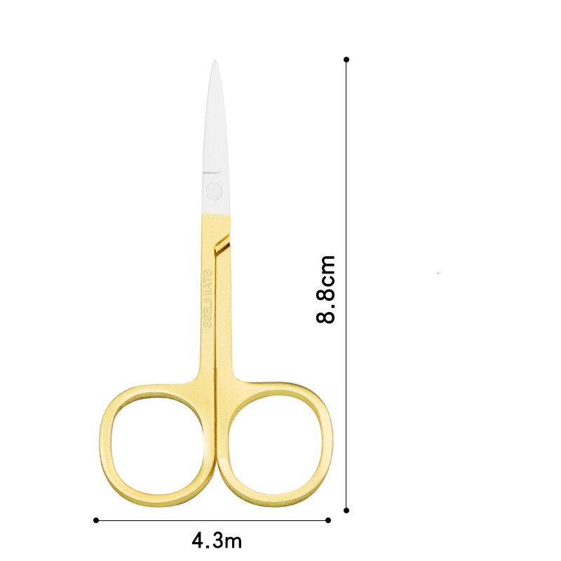 Grooming Scissors for Personal Care Facial Hair Removal and Ear Nose Eyebrow Trimming Stainless Steel Fine Straight Tip Scissors: SKU08