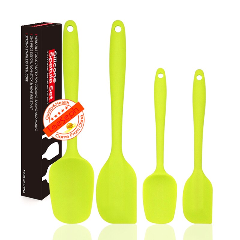 4-sztuka żaroodporne szpatułki silikonowe zestaw | Gumowej szpatułki naczynia kuchenne nie-Stick robić gotowania, pieczenia i mieszania