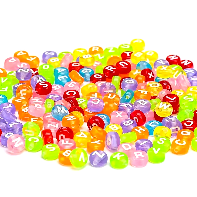 100 Teile/paket 4*7mm 26 A-Z Buchstaben Perlen Für Schmuck Machen DIY Handgemachte Accessoires Halsketten Armbinde Zubehör DIY: Grün