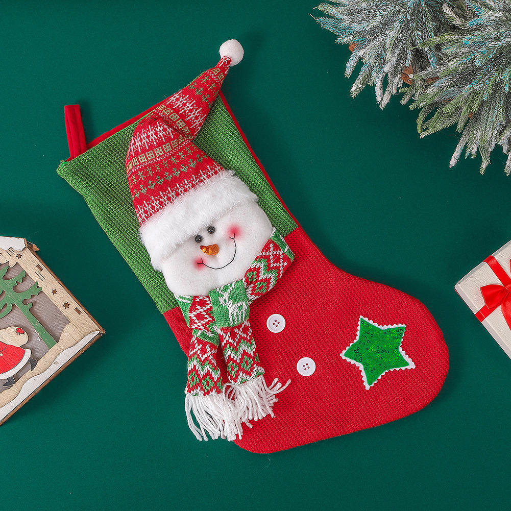 Paw Shaped Christmas Decorations For Home Stockings Cute Xmas Tree Ornament Decor with Bow Tie Year Sock Year 2024: light yellow