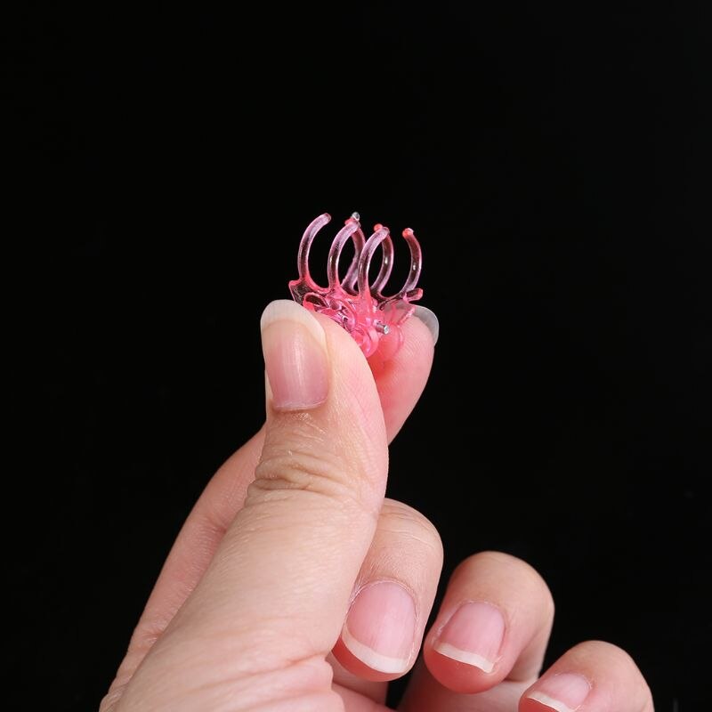 60 stk plastik plante fix clips orkidé klip have støtte klip orkidé dyrker blomster frugt vin støtte 72xf