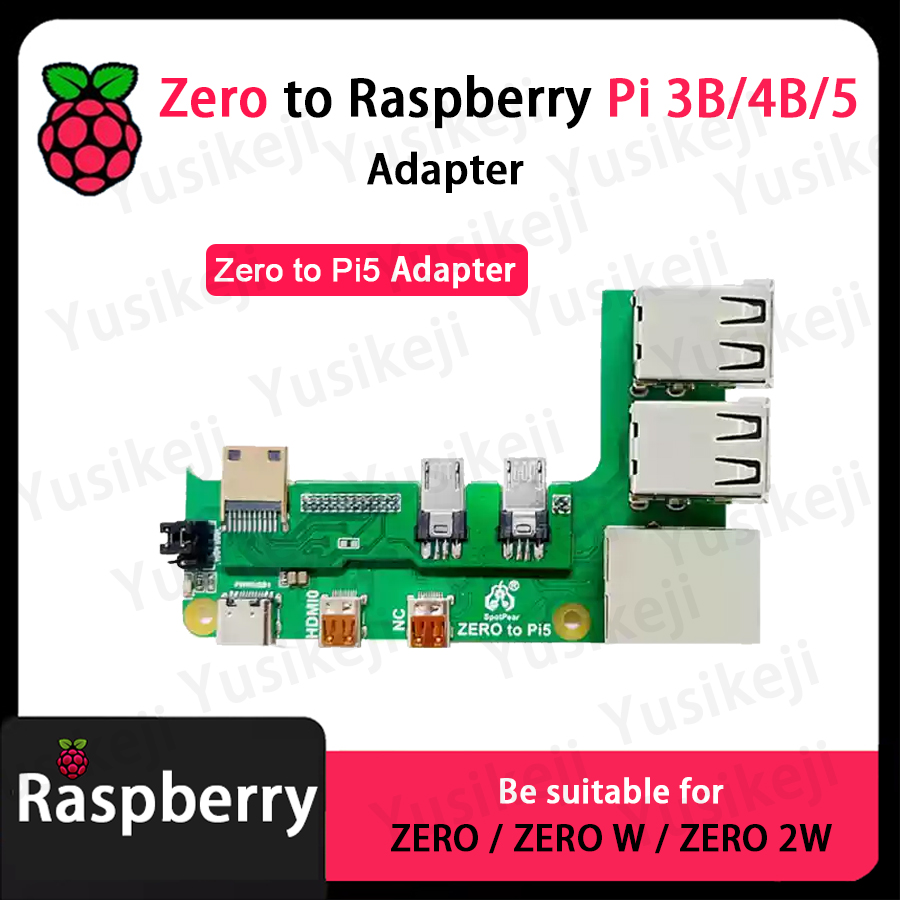 Raspberry Pi Zero naar Raspberry Pi 3B/4B/5 adapter, ZERO ZERO W ZERO 2W adapter, Raspberry Pi-adapter