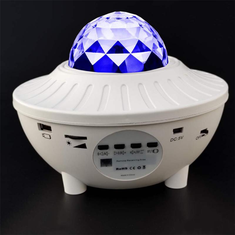 Projecteur LED produisant de la musique en forme d'étoile, modèle, USB, Bluetooth, vagues, luminaire décoratif d'intérieur, 1 pièce