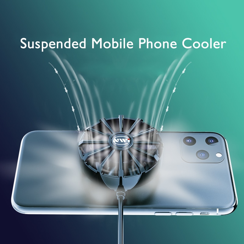 Suspended Mobile Phone Cooler Portable Cooling Fan Adjustable Holder Heat Sink For iPhone Samsung Huawei Phone Radiator Game Pad