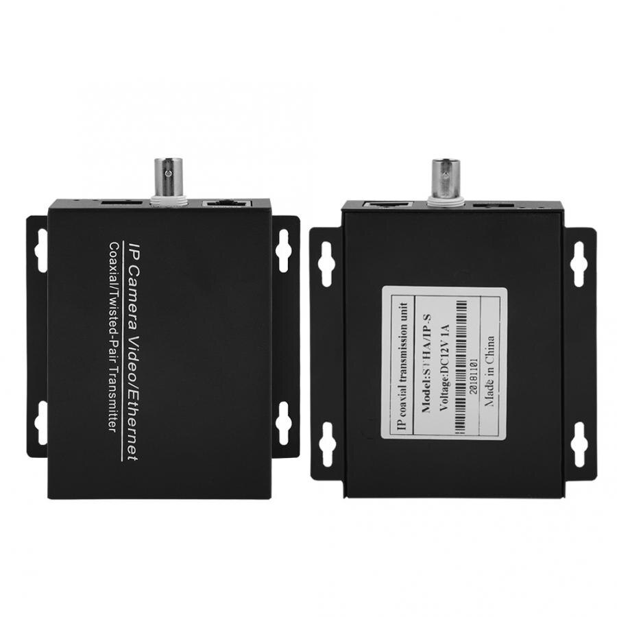 1Pair Ethernet IP Extender Over Coaxial HD Network Kit EoC Coaxial Cable Transmission Extender For Security CCTV Cameras
