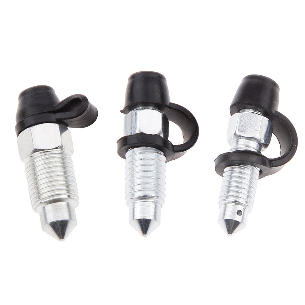 3 X Steel Brake Caliper M8 M10 M7 Bleed Screw For Motorcycle