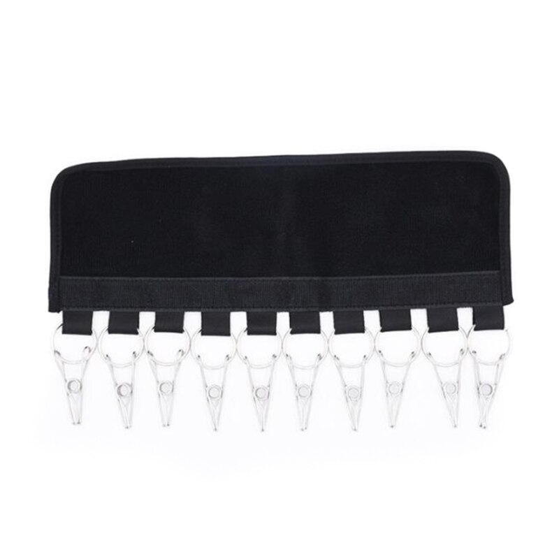 Foldable Velcro Travel Portable Clothes Hanger Dryer Clothes Rack Clothespin Closet Hanger: black