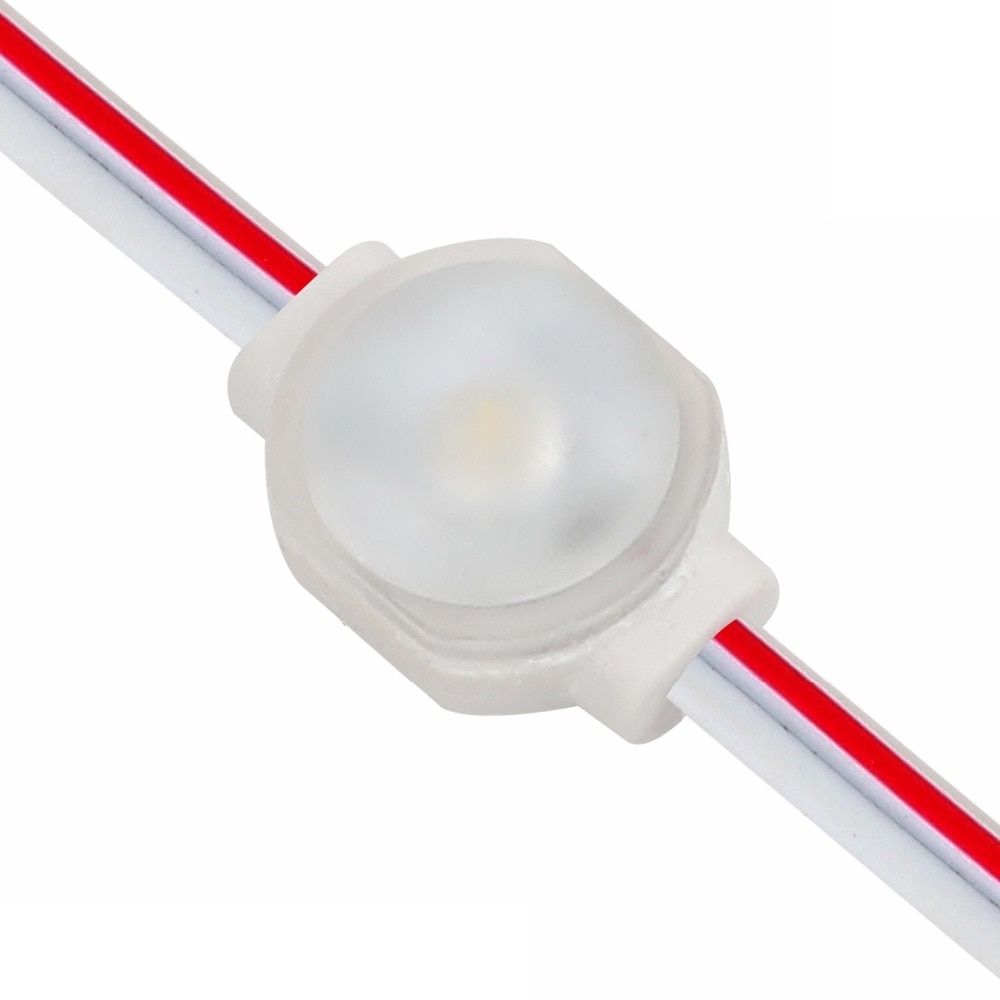 60 piezas 1 LED 180 grados luz trasera 0,72 W 6500 K LED blanco inyección Mini módulo DC12V blanco resistente al agua luz para signo de letra