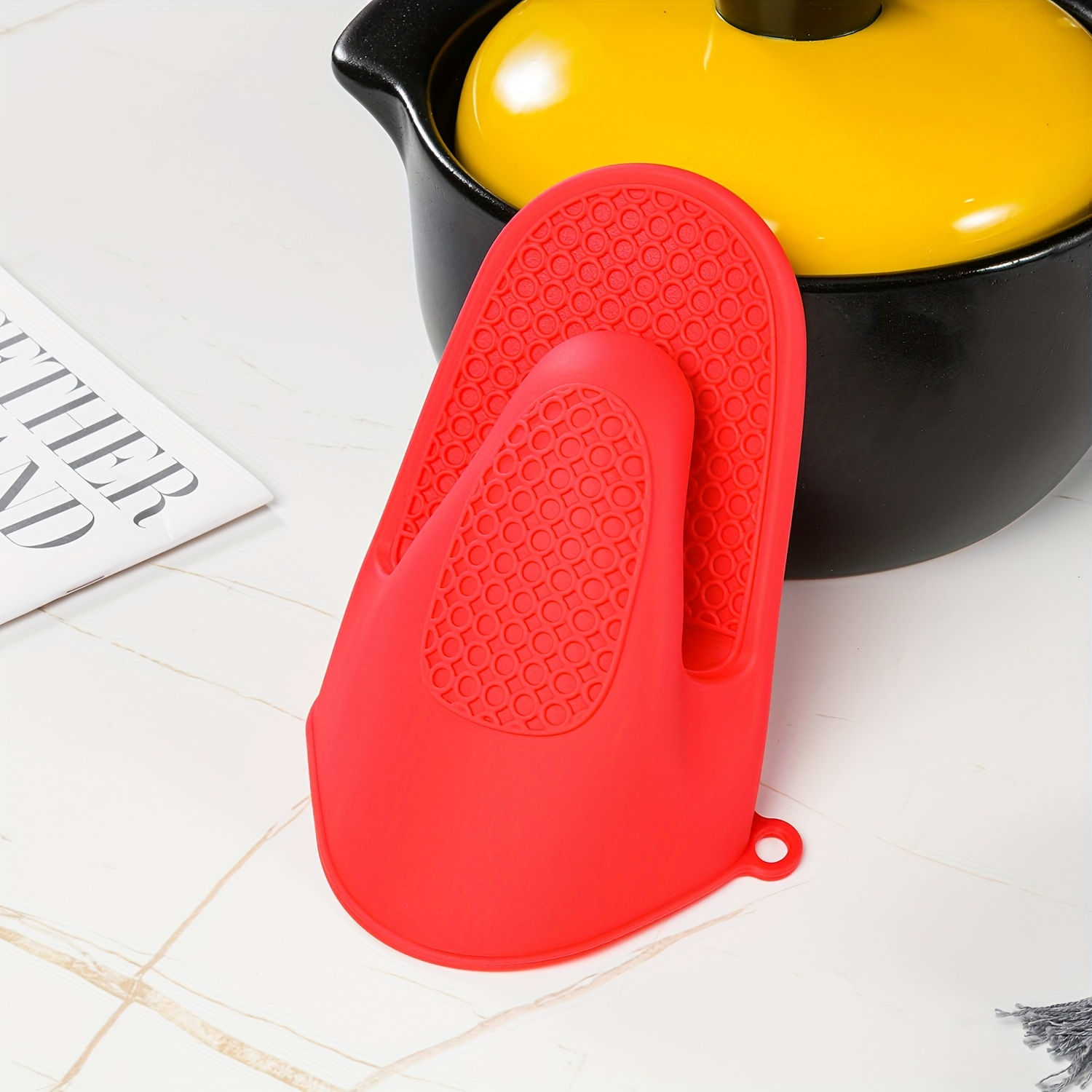 Kitchen Silicone Gloves Oven Mitts Heat Resistant BBQ Barbecue Cooking Baking