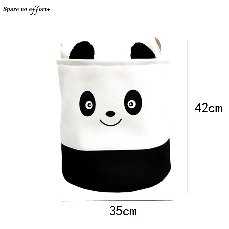 Cartoon Storage Box Cute Printing Waterproof Organizer Cotton Linen Sundries Storage Basket Cabinet Underwear Storage Bag