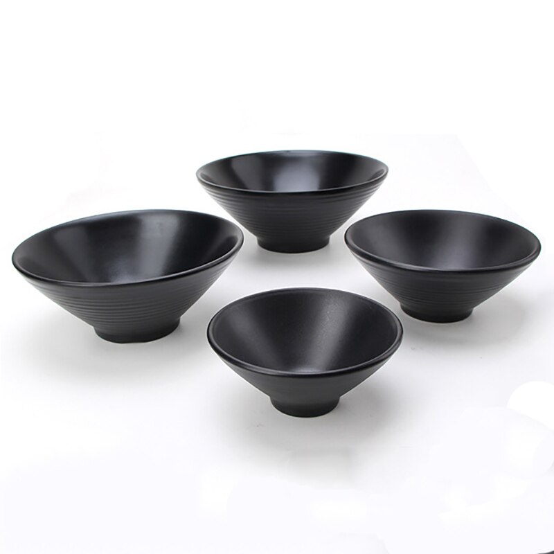 Magasin de nouilles bol spécial soupe à nouilles riz, Commercial Mala grand bol en plastique noir japonais Ramen