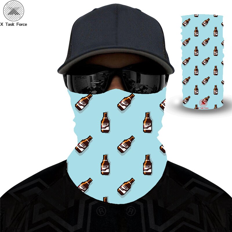 Print øl dag cool 3d sømløs ansigtsmaske motorcykel hovedbeklædning magisk tørklæde udendørs cykling fiskeri ski vandre bandanas