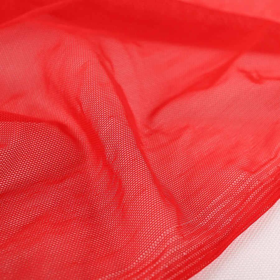 Erittäin elastinen ultrahieno nylon verkkokangas nude lihanväri 4 -suuntainen joustava elastaaniverkko alusvaatteet sukat neulottu pihalla: Punainen