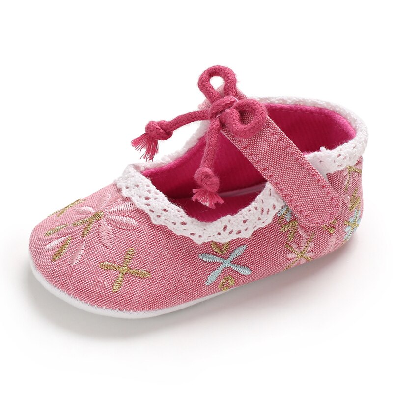 Pasgeboren Schoenen Baby Meisje Baby Katoenen Stof Selling Goedkope Katoen 0-2 Jaar Meisje Schoenen Babyschoenen Peuter meisje: Roze / 13-18 months