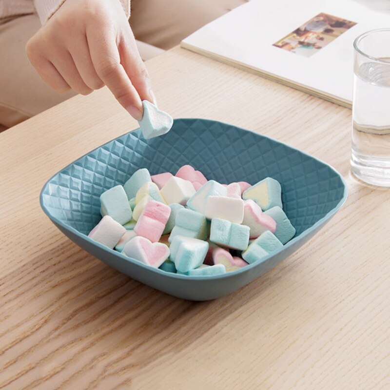 Dinner Plates Dishes Plastic Plate Nordic Style Snack Fruit Plate Salad Dessert Plate Dinner Platters Square Round Tray Dish