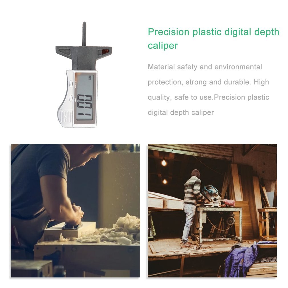 Tire Tread Depth Gauge 0-25Mm Car Electric Digital Wheel Tread Depth Gauge Vernier Caliper Measuring Tool