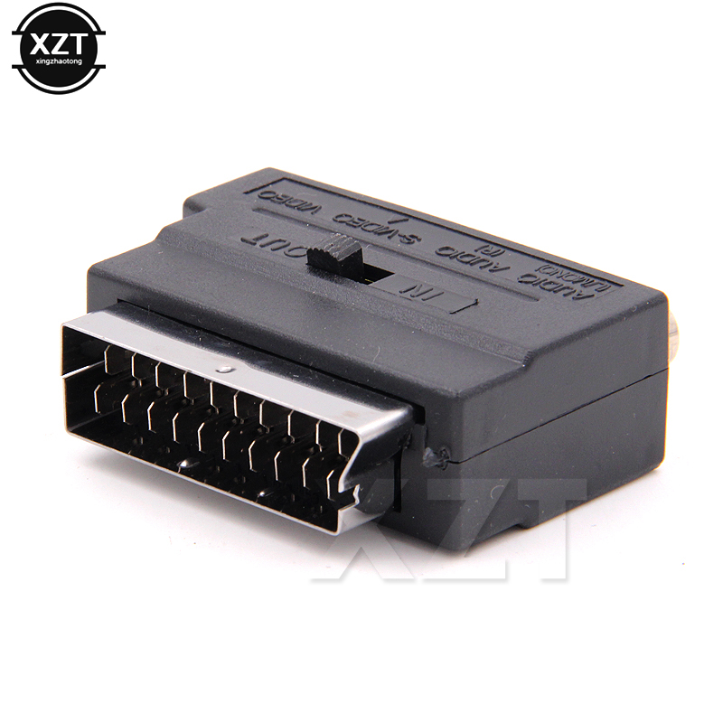 21 pines RGB Scart a 3 RCA s-video AV TV adaptador RGB Scart a conector de Audio compuesto proyector de televisión