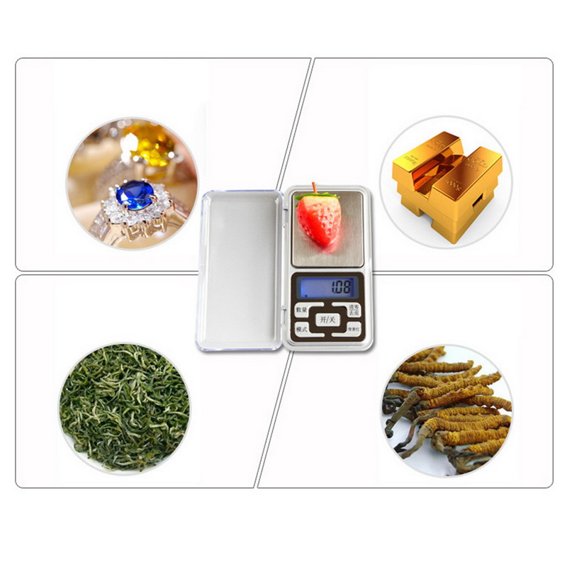Mini Digitale Weegschaal 100/200/300/500G 0.01/0.1G Hoge Nauwkeurigheid Backlight Elektrische Pocket voor Sieraden Gram Gewicht Voor Keuken