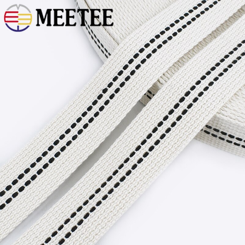 4/8Meter Meetee 3Cm Polyester Katoen Jacquard Lint Spanband Diy Handtas Riem Bias Tape Bingding Voor naaien Accessoires