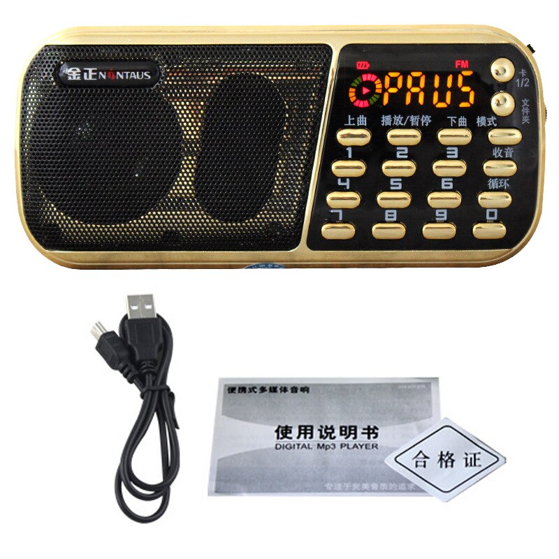 Jinzheng B853 Kaart Audio Oude Man Draagbare Fm Card U Disk Ochtend Oefening Externe Mini Audio Radio