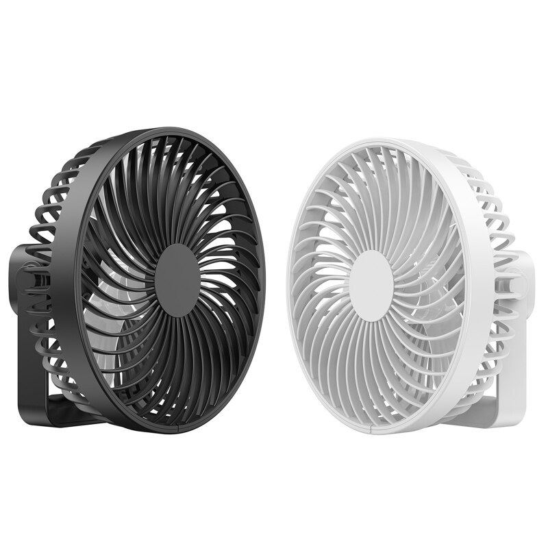 6.5inch Small Ceiling Fan 4-Speed Hanging Fan with Hook Rechargeable Timing Canopy Fan 2000mAh for Teacher Student