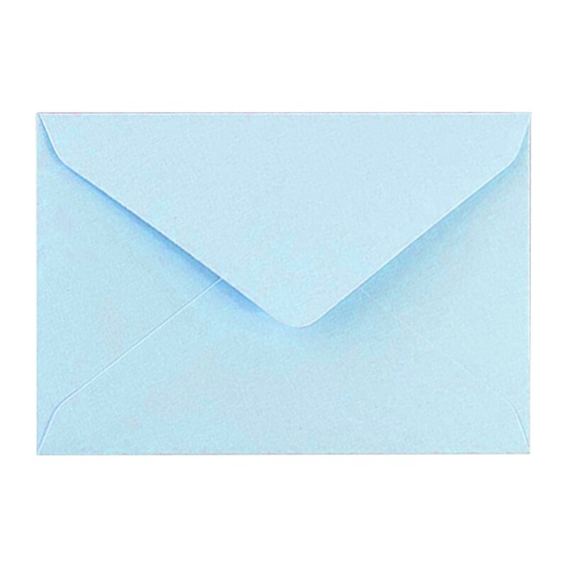 57EC 10 sztuk czyste karty z kopertami kartki z podziękowaniami Handmade DIY puste koperty pocztówki na urodziny Inivitation: light blue