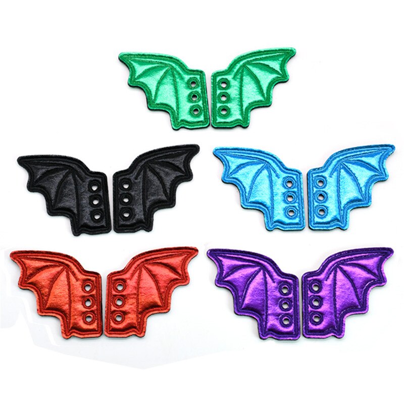 Personality Winter Boots Kids Sneakers Skate Shoe DIY Decorations Charms PU Leather Wings Bats Shoe Wings Accessories for Shoes