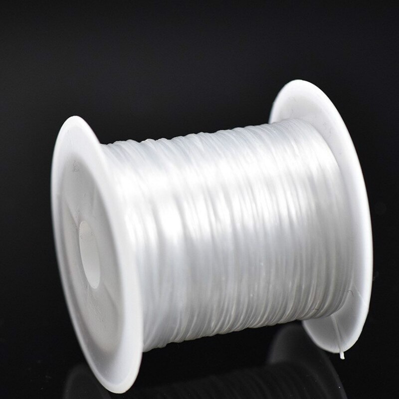 393inch/Roll Strong Elastic Crystal Beading Cord 1mm for Bracelets Stretch Thread String Necklace DIY Jewelry Making Cords Line: White